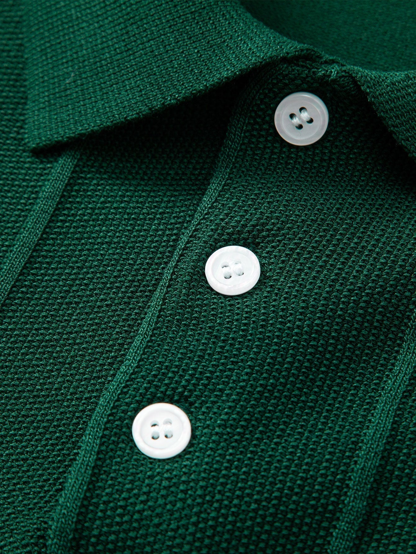 Stripe Jacquard Knit Polo Shirt