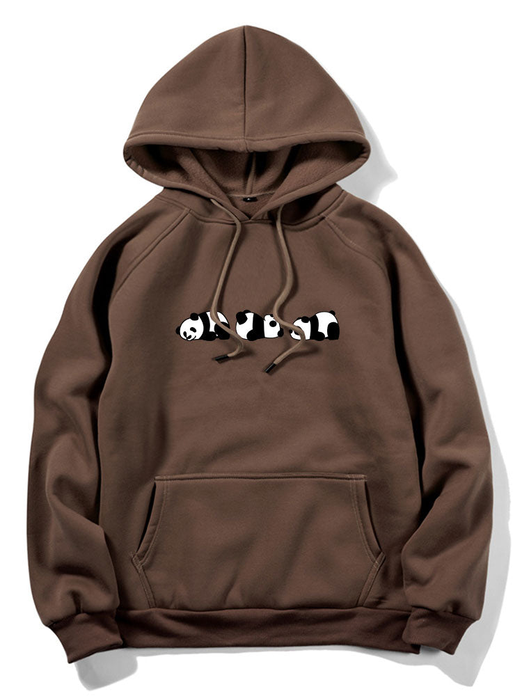 Rolling Panda Print Hoodie