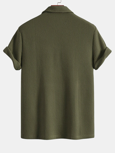 Short Sleeved Waffle Polo