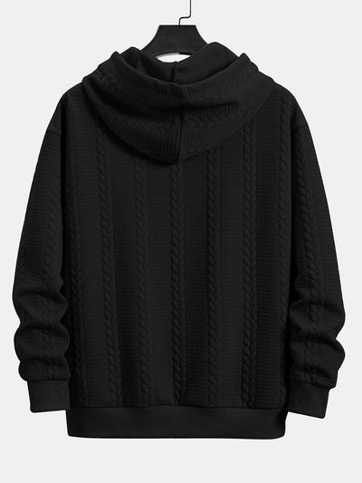 Relax Fit Wheat Jacquard Hoodie
